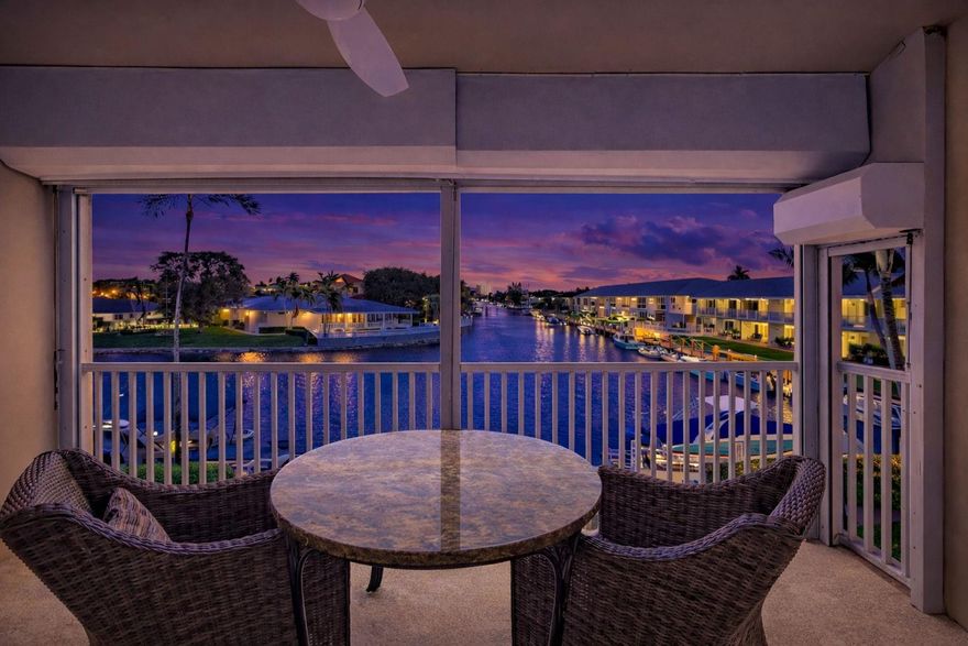 Enjoy relaxed waterfront living in this beautifully updated 2-bedroom, 2-bathroom condo located on the second floor of a well-maintained 55+ community in desirable Lighthouse Point. This light-filled residence offers comfortable, living spaces, relaxing water views of canal/intercoastal and a low maintenance lifestyle, ideal for full-time or seasonal living. Conveniently located near marinas, waterfront dining, boutique shopping, and golf while just minutes from local beaches. A wonderful opportunity to enjoy coastal living in comfort, convenience, and peace of mind. IMPACT windows and doors! Enjoy relaxed waterfront living in this beautifully updated 2-bedroom, 2-bathroom condo located on the second floor of a well-maintained 55+ community in desirable Lighthouse Point. This light-filled residence offers comfortable, living spaces, relaxing water views of canal/intercoastal and a low maintenance lifestyle, ideal for full-time or seasonal living. Conveniently located near marinas, waterfront dining, boutique shopping, and golf while just minutes from local beaches. A wonderful opportunity to enjoy coastal living in comfort, convenience, and peace of mind. IMPACT windows and doors!