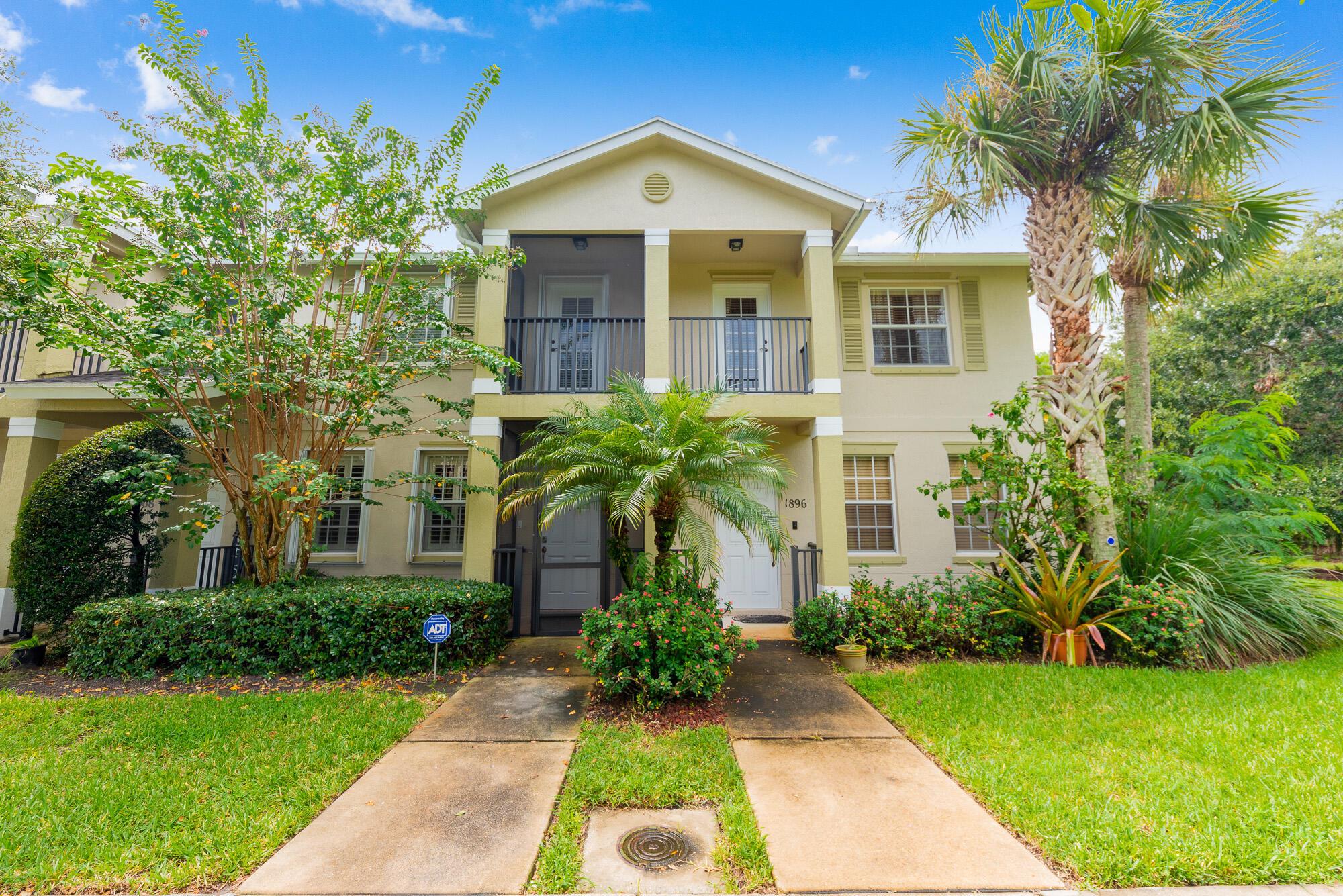 Embrace the charm of this 2 story townhouse with 3-bedroom, 2.5-bathroom and 1 car garage nestled in the beautifully landscaped Community of East Lake Village. Freshly painted throughout, the main level, boast a spacious living room with plantation shutters, a convenient half bathroom, and a kitchen equipped with wood cabinetry, granite countertops, and stainless steel appliances. The inviting breakfast nook is perfect for casual dining, and the tile flooring throughout adds a sleek modern touch. Upstairs, the master suite offers, a generous walk-incloset, a tray ceiling and an en-suite bathroom, complemented by a private screened balcony. Two additional bedrooms and a full bathroom with a tub/shower combo are also on this level. The convenience of an upstairs washer and dryer adds