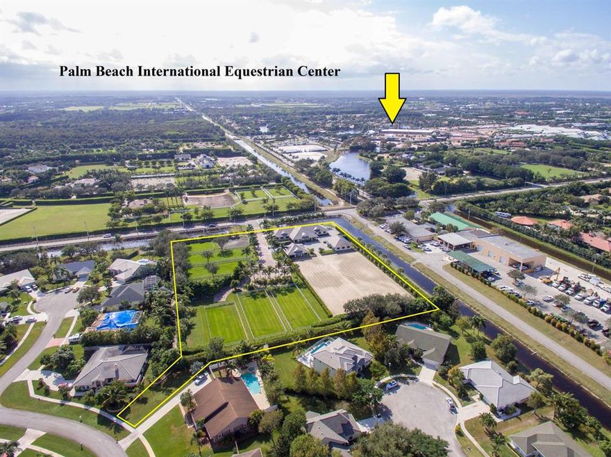 20 STALL SPORTHORSE FACILITY ADJACENT TO PALM BEACH INTERNATIONAL EQUESTRIAN CENTER. This state-of-the-art 4.2 acre farm boasts solar tunnel lighting, solar panel power, gorgeous bamboo wood Rower & Rub Stalls, Nelson automatic waters, and a luxurious detached owners lounge overlooking the ring. Additional equestrian features include a 1/4 mile all-weather track, 8 oversized paddocks, large storage garage, a lunging arena and huge 150x240ft GGT ring.