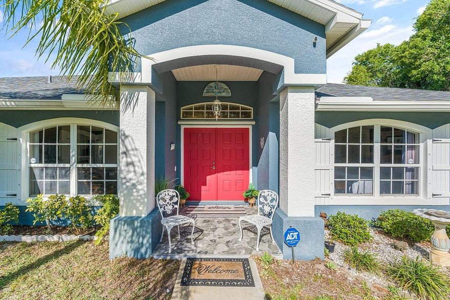 Prepare to be charmed by this Vero Lake Estates gem perfectly positioned on a spacious .31-acre fully fenced lot (100x134) with room for your boat, RV, and all your toys and no HOA to limit your lifestyle.  Built in 2003 with solid CBS construction, this 3 bedroom, 2 bath, 2 car garage home offers 1,724 sq ft of thoughtfully designed living space with a desirable split floor plan. Step inside to soaring ceilings, abundant natural light, and updated laminate and tile flooring that flow seamlessly throughout. The living area features custom wood accent walls, adding warmth, character, and a designer touch you won't find in new builds.  The kitchen is both functional and inviting with a Samsung appliance suite, ample cabinetry, and a pass-through bar window perfect for entertaining. Enjoy casual meals in the kitchen dining area with French doors that open directly to your oversized screened patio. Or in your formal dining space off the living room.   The true highlight is the indoor-outdoor lifestyle this home delivers. A 3-panel pocket sliding glass door opens fully to an expansive screened lanai, creating seamless flow for gatherings. Outside, unwind in your private fenced in backyard oasis complete with banana trees, zoned irrigation system, a custom stock tank pool with new deck, and plenty of space for gardening or pets.  The primary suite is a peaceful retreat featuring patio access, an updated vanity, garden tub, and separate walk-in shower. Guest bath has also been refreshed with updated finishes.  Major updates provide peace of mind, including: New Roof (2024), Water Heater (2023), Reverse Osmosis System (2023), New Well Pump (2025), Water Softener (newer).   Additional highlights include a large laundry room with extra storage, charming front entry with non-slip tile patio, and a property that truly embraces the Florida lifestyle space, privacy, and flexibility.  Located in highly desirable Vero Lake Estates, known for its oversized lots, freedom, and growing new construction market this home offers incredible value and opportunity. Priced to sell schedule your showing before it's gone. Home being sold AS-IS.