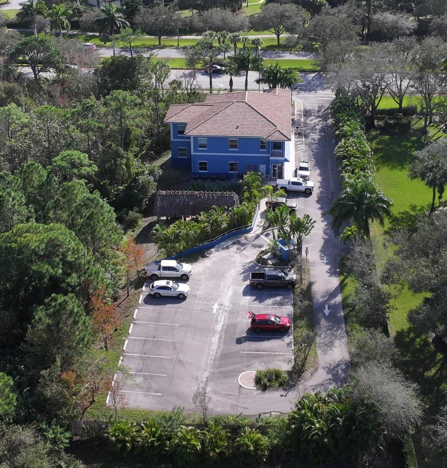 Hard to find professional space in Palm City on Martin Downs Blvd next to Doctors' Offices and Residential Communities. Newly Renovated from top to bottom. All New A/C units, All LED Lights throughoutNew constructed Tiki Hut with lush landscaping surrounding the property.