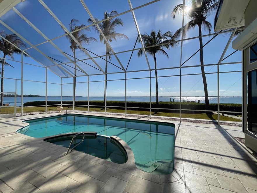An exceptional offering of three cul-de-sac properties forming a private coastal compound. Two premier waterfront lots command panoramic views spanning over a mile across the Indian River, showcasing unforgettable sunsets. A third, non-riverfront lot with water views enhances privacy and a unique grand estate potential.
Direct deep-water access to the Sebastian Inlet with no low fixed bridges. Private dock accommodates a 45-foot yacht. Reinforced seawalls on both waterfront parcels.
Marble floors, staircase, driveway, walkways & pool deck. Fireplace and private outdoor shower. Electric shutters throughout. Private beach access. No HOA. Furnishings negotiable.
.