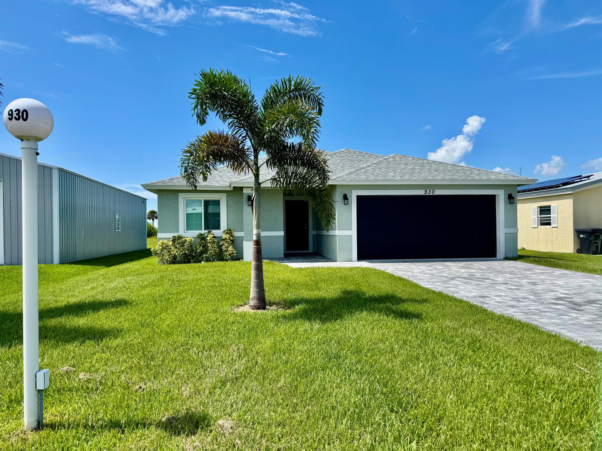 PALM VILLAGE RANCH~ Beautiful 3Bd/ 2 Ba/ 2CG, CBS designer home built in 2023. Grand entry, plank ceramic tile flooring, split plan, tray ceilings. Open concept, breakfast bar. Spacious living/ dining. Primary BD has a walk-in closet and lovely tiled shower in bath. Laundry room. 1282 Sf under air - 1822 TLA.The delightful back lanai offers sunset views and grazing cattle. HOA 73/mo. 55+ community offering heated pool, clubhouse, fish cleaning station and activities! PRISTINE PLUS!Dimensions are approximate, must measure for exacts