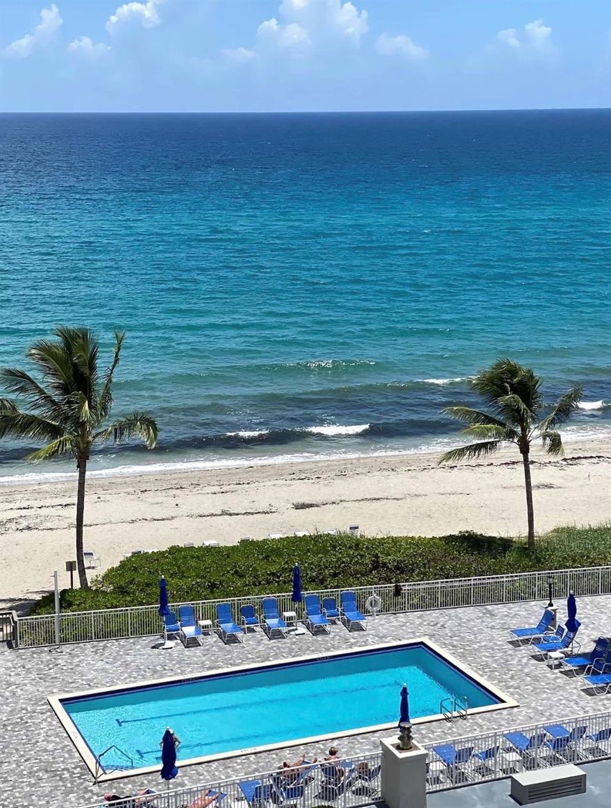 Experience stunning Atlantic Ocean views from your private balcony with both ocean and street vistas! This bright 1-bedroom, 1.5-bathroom condo features hurricane-impact windows and sliding door, a king-sized primary with full bath, cedar closets, and a built-in California Closets queen Murphy bed for guests.Included at no extra cost:• Private storage unit + outside storage for beach gear• Building amenities: 2 pools, 3 BBQ/picnic areas with lounge chairs & umbrellas, library, locker rooms with sauna, fitness center & weight room, private gated entry, 24-hour securityAdditional perks: covered parking spot, plenty of guest parking, and direct access to the beach. Minutes from Boca Raton, Delray Beach, and Palm Beach.