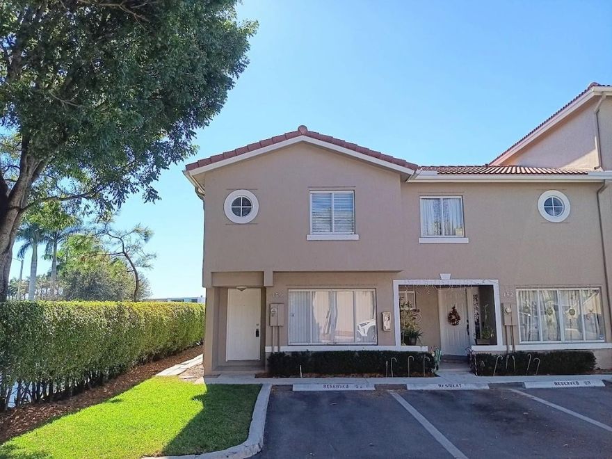 Experience the best of Weston living in corner unit  3/ 2.5, designed to capture breathtaking golf course and water views. Abundance of natural light that illuminates the freshly painted. Tile floors flow throughout the home, creating a clean, modern, and seamless living space. The heart of the home is the newer kitchen, featuring high-end finishes The two full and one half baths have all been tastefully updated with contemporary fixtures. This unit offers the perfect blend of  comfort within a fantastic community known for its tranquil environment and excellent amenities. A convenient in-unit washer and dryer complete this move-in-ready package. Don't miss the chance to rent a truly special property in a sought-after Weston neighborhood.