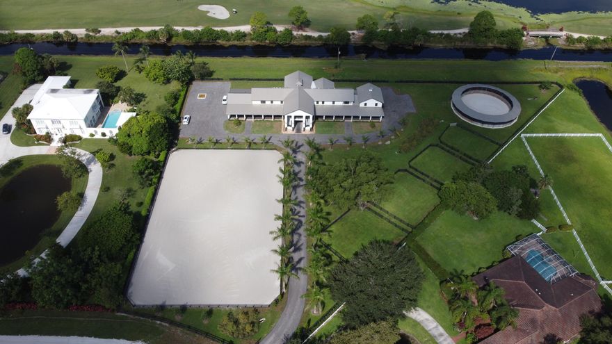 This incredible facility is available for the 2026-2027 season! Saddle Trail farm offers 12 stalls, 4 paddocks, an oversized ring measuring 130x200 all within hacking distance to WEF! Property also offers a 10 horse - 90ft covered walker with round pen, custom stall fronts, adjustable stall dividers and a large tack room with space for 20+ saddles! Barn is equipped with 3 grooming stations, a veterinary station AND a separate blacksmith station. All stalls and pathways are perfected with Equitan flooring, seamless and cushioned to protect from slipping. Inclusive of this is a luxury 1 bedroom 1 bath apartment with private entrance.