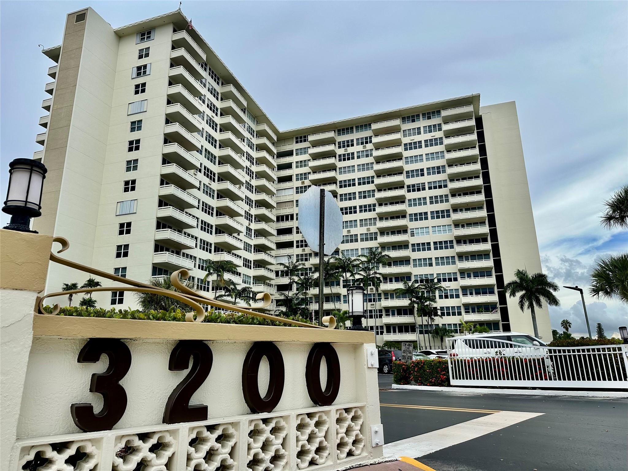 Welcome to Coral Ridge Towers North in Ft. Lauderdale. This freshly painted 1 bedroom and 1 bath is on the Intracoastal and only steps away from the beach. Open kitchen. Views are looking North up the Intracoastal, and the Condo is high enough (14th floor) to see the Ocean. Tile floors through out. Year old window unit A/C's in Main area and Bedroom. New water heater and garbage disposal. Everything is within walking distance. Restaurants, shopping and the Ft. Lauderdale airport is near by. Over 55+ community. This is a CO-OP building.