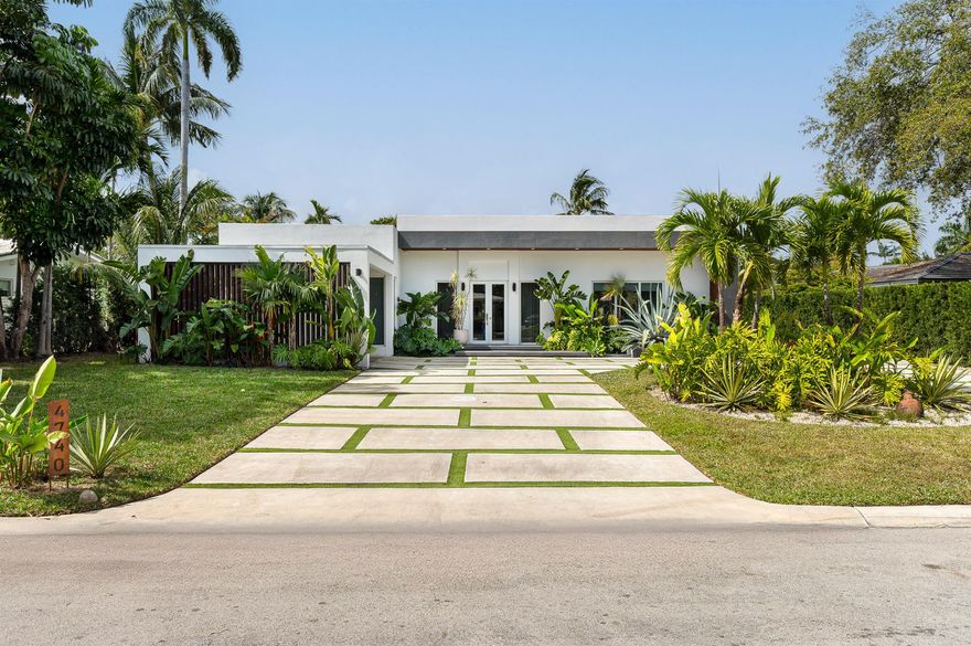 Step inside of this tropical modern oasis in the prestigious gated community of Bay Point. This 5 BR/5.5 BR home offers a beautiful open floor plan with unique and custom finishes on the inside and a stunning zen backyard featuring a resort style saltwater heated pool, pergola and summer kitchen that are great for entertaining. Boasting around 4,600 sqft, this home features solar paneling, 2 car charging stations, Sub Zero and Thermador appliances, Crestron system, wood floors, custom closets, and floor to ceiling impact windows and doors.