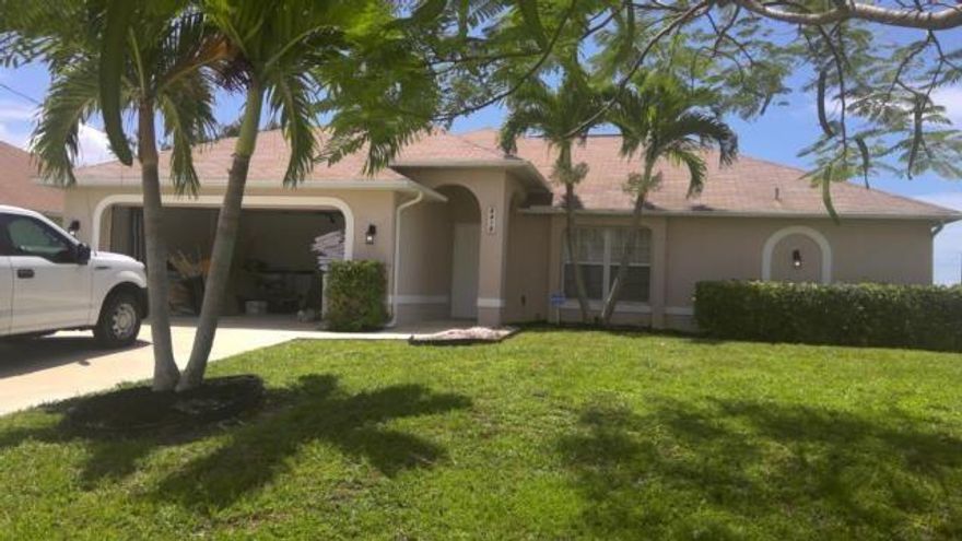 Beautiful Single-Family Home in Cape Coral!
This spacious 4-bedroom, 2-bathroom home offers the perfect blend of comfort and Florida lifestyle. Enjoy an open floor plan with a bright kitchen, double garage, and plenty of living space for family and entertaining. Step outside to your private pool and screened lanai, ideal for relaxing or hosting gatherings year-round. Best of all—no HOA restrictions! Located in a desirable Cape Coral neighborhood close to shopping, dining, schools, and Gulf beaches. Move-in ready and waiting for its new owners!