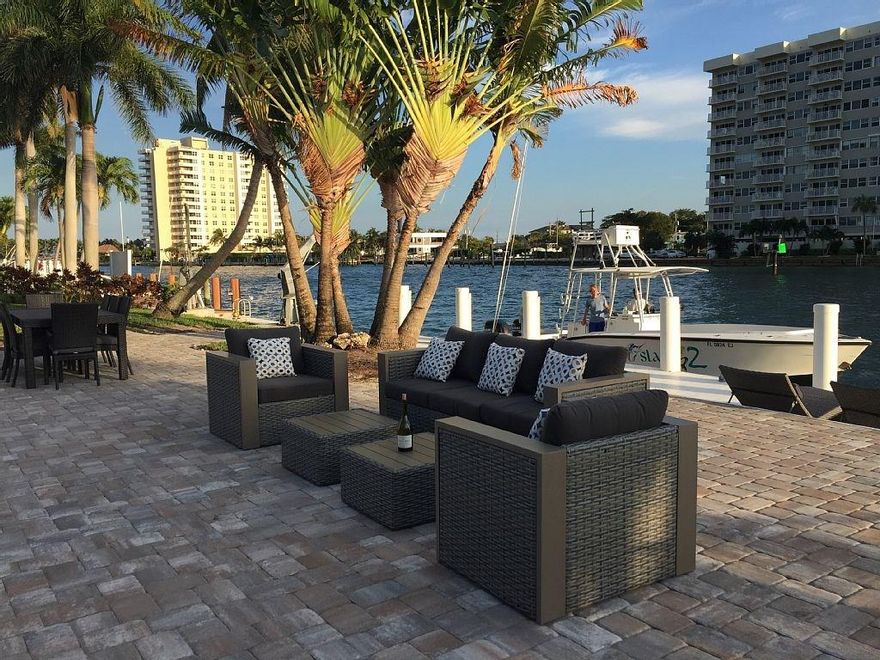 Watch the boats go by on 100' of the Intracoastal in Lighthouse Point. Views of the Lighthouse and minutes to the best fishing out the Hillsboro Inlet to the Atlantic Ocean from your private dock! Large (over 3000 S.F.), one story beautiful home with 4 bedrooms, 4 baths, extra deep 2 car garage. Beautiful tropical pool and large outdoor entertainment area with built in BBQ pit. Fresh paint inside and out. This home has everything you need!