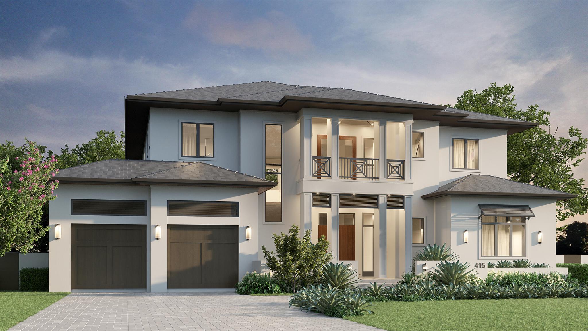 This chic new estate, one block from the beach, features a light-filled floor plan and a great backyard entertaining area. A superbly crafted estate conceived for today's 'Now' style of living, this stunning new-construction five-bedroom, five-bathroom, two-half-bath residence, with 8,503 +/- total square feet, captures the essence of understated refinement rendered through a very chic Florida-Contemporary design sensibility. Developed by the highly regarded Stamm Development Group South Florida, designed by Borrero Architecture, and built by Marc Julien Homes whose astute signature encapsulates spectacular vision, high-end materials, expert techniques, and fine craftsmanship, this well-appointed residence is scheduled to be completed March 2024.