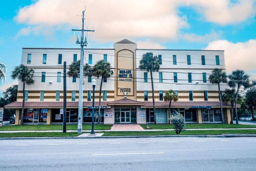 completely renovated four story 37,150 feet luxurious class B office/retail building, in the heart of Broward County. Daily traffic counts exceed 50,000 vehicles daily. new impact windows, marble bathrooms, marble lobby, two elevators.  lots Parking  New electrical. 80 rentable units and over 90% occupancy, cap rate potential is over 10% lots of upside potential.  Current modified building to local business needs. tenants: urgent care, doctors, pharmacy, day care, hair salons, nursing school, lawyer’s office, tax office, travel agency, insurance agency, health care providers, real estate office, general contractor, ac contractor, electrical contractor, mortgage broker and much more. expenses are approximately $7.00 per square foot. Easy to manage ,great current income .easy to manage
