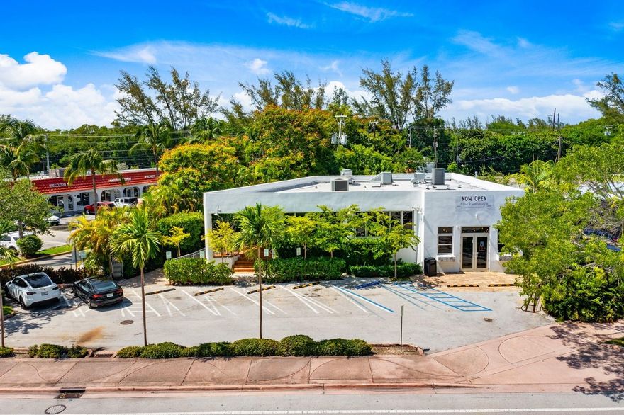 The Village of Key Biscayne. Prime location on Harbor Drive. Offering fantastic opportunity for those looking for great exposure to walking, driving , business and residential traffic. This is a real estate and existing business generating income investment opportunity.  Featuring a completely renovated free standing modern design building on a commercial zoned 9,000 square foot lot. Parking, indoor and outdoor patio dining areas. Take over existing business or bring your own concept to this bustling Key Biscayne location. . Currently being used as a restaurant bakery café. One of the few remaining commercial zone lots available in the Key. Included in the sale are all the fixtures and equipment. Name of business not included in the sale