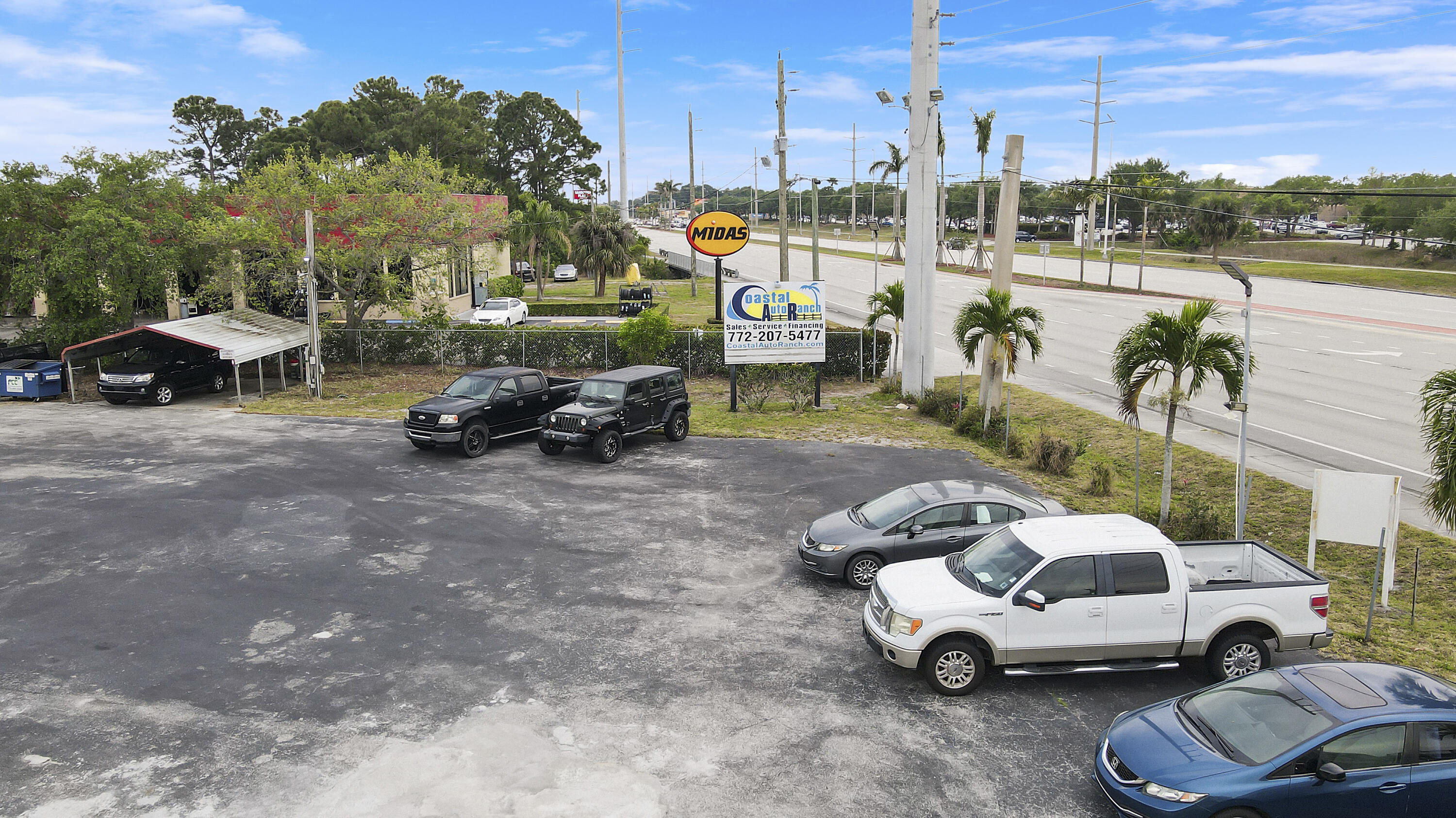 Rare opportunity to purchase used car lot with prime real estate frontage on US HWY 1 just south of PSL Blvd with high traffic counts & close proximity to major retailers. Coastal Auto Ranch has been established for over 10 years with repeat clientele giving new property owner to keep as used car lot with two service lifts & a car wash. Auto Sales is the current land use: Auto Sales, auto repair and storages(auto service shops, body & fender shops, commercial garages, farm & machinery sales & services, auto rental, marine equipment, trailers & related equipment, mobile home sales, motorcycles, construction vehicle sales). This auto sales lot also has great potential for redevelopment with commercial general zoning allowing for a variety of commercial uses. Broker must accompany showings