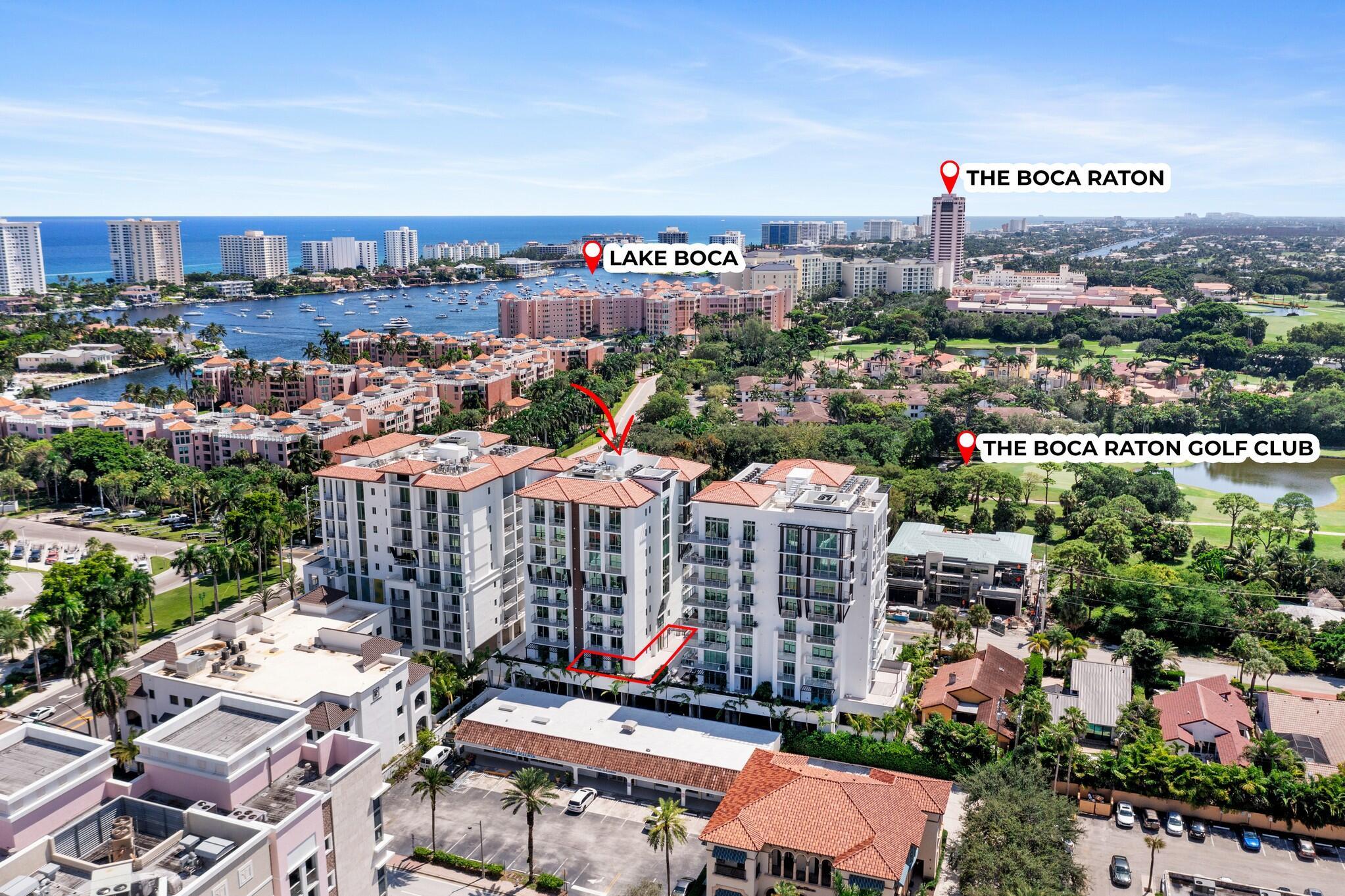 Welcome to this one-of-a-kind, newly constructed luxury second floor villa in the heart of downtown Boca Raton. This stunning 3-bedroom, 3.5-bath open concept residence redefines elegance with modern sophistication, boasting an expansive private 1,535 sq ft terrace that overlooks a resort-style pool, perfect for outdoor living and entertaining. Access your home through a private dual-entry elevator, and step into a space that features sleek Italian cabinetry, an expansive kitchen island, and top-of-the-line Wolf and Sub-Zero appliances. This exclusive boutique building offers the best of Boca Raton living, just moments from fine dining, shopping, and the ocean, all less than half a mile away. This is truly a rare opportunity to own/lease a masterpiece of design and location.