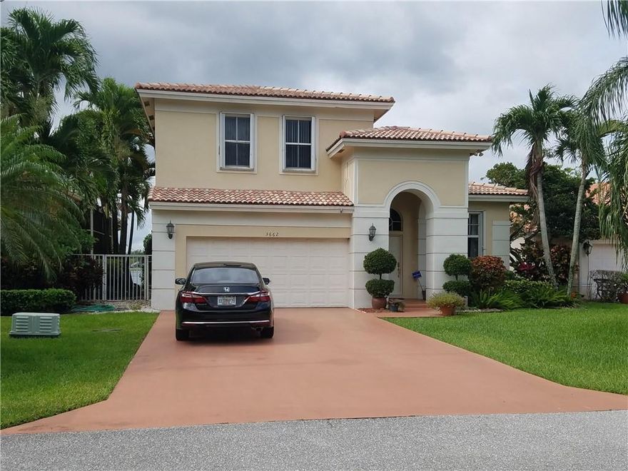 **Lake Front Gem** Located in one of the Best Neighborhoods in Winston Park ** Enjoy Winter / Spring Sunsets on this Perfectly Situated and Expansive 55 Acre Lake with North-South Exposure ** This Home Shows Pride of Ownership & has Excellent Features: NO Rear or Front Neighbors..6 Car Driveway with a 2 Car Garage.. ..Complete Hurricane Protection.... Pet Friendly & Financially Stable Association with Low HOA includes all Common Area Expenses and includes Large Reserves-Lake Maintenance- Lawn Care -Tree Trimming-Exterior  Large bedrooms with master bedroom on bottom floor and open living area. Sprinkler Water pulls from Lake.. Short Walk to Winston Park Elementary and Sabal Pines Park.. The 4th bedroom is an open office