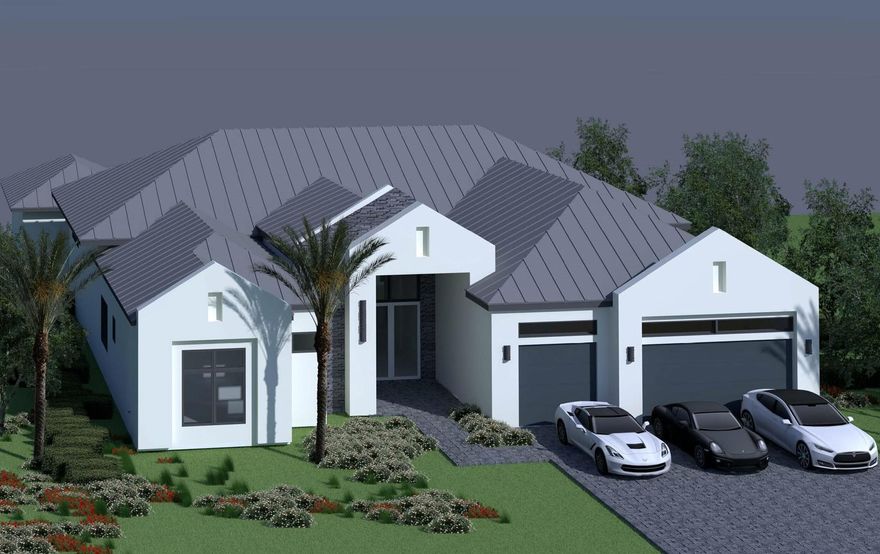 Last chance to customize this one story home with a completely separate guest house! The main house boasts an expansive primary bedroom, complete with two large walk-in closets and spa bath. You'll also find a versatile bonus room perfect for a home office, playroom, or media room. Step outside to your own private oasis: a covered lanai with a fully-equipped summer kitchen, ideal for entertaining by the sparkling pool. For added privacy and convenience, a separate guest house awaits, featuring its own bar, full bathroom, and walk-in closet--perfect for hosting guests or creating a cozy in-law suite. With modern finishes, spacious living areas, and a prime layout, this home is a true gem. **Completion Q1 2026.**Don't miss the opportunity to make it yours!