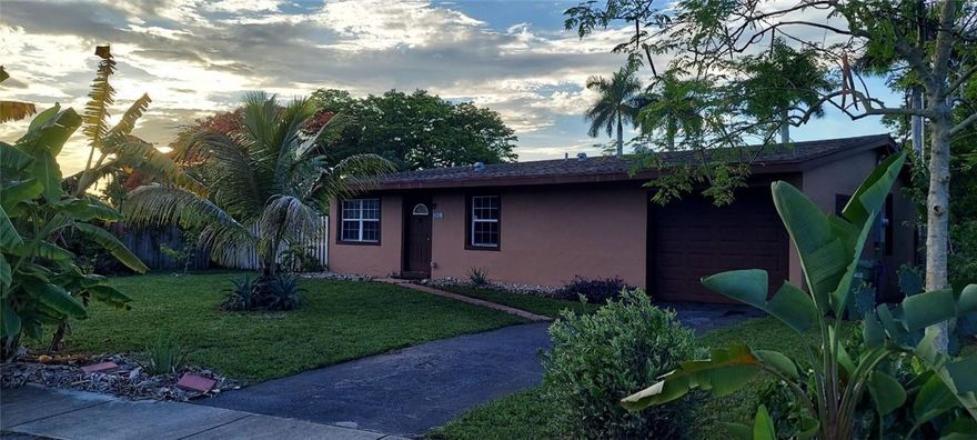 This well maintained 3 bedroom 1 bath home is waiting for a new family to build memories. This home has a very spacious living area with enclosed Florida room all under central A/C. Big tropical backyard situated on waterfront canal with plenty of room for a pool. Property is being sold "AS IS". DON'T MISS OUT ON THIS OPPORTUNITY!