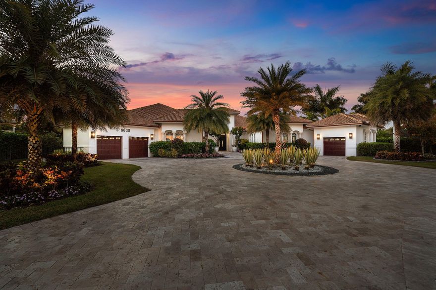 Welcome to an extraordinary Single Story residence nestled on a 1.25-acre parcel in the prestigious community of Sherbrooke Estates! Built new in 2021 the home boasts 6 bedrooms, 6.5 baths, and an expansive 6,683± sq ft of thoughtfully designed living space with quality finishes throughout. The dramatic open-concept floor plan showcases soaring ceilings, abundant natural light, and seamless indoor-outdoor flow. A chef-inspired kitchen features premium Thermador appliances, Annicca Quartz countertops, and ideal for endless entertaining as well as everyday living. The primary retreat is a private sanctuary with oversized and luxurious custom closets. A spa-like ensuite primary bathroom with upscale fixtures and finishes. Additional highlights include a spacious great room, split-plan layout for enhanced privacy, and exceptional craftsmanship showcased in every detail. And if you love the Outdoors, you will swoon over the enjoy resort-style backyard with resort style, custom heated swimming pool and Spa! Grilling is Next -Level with a complete outdoor BBQ station and kitchen! Located in one of Palm Beach County's most desirable neighborhoods, this estate combines luxury, comfort and unrivaled potential. Do not miss this unique opportunity.