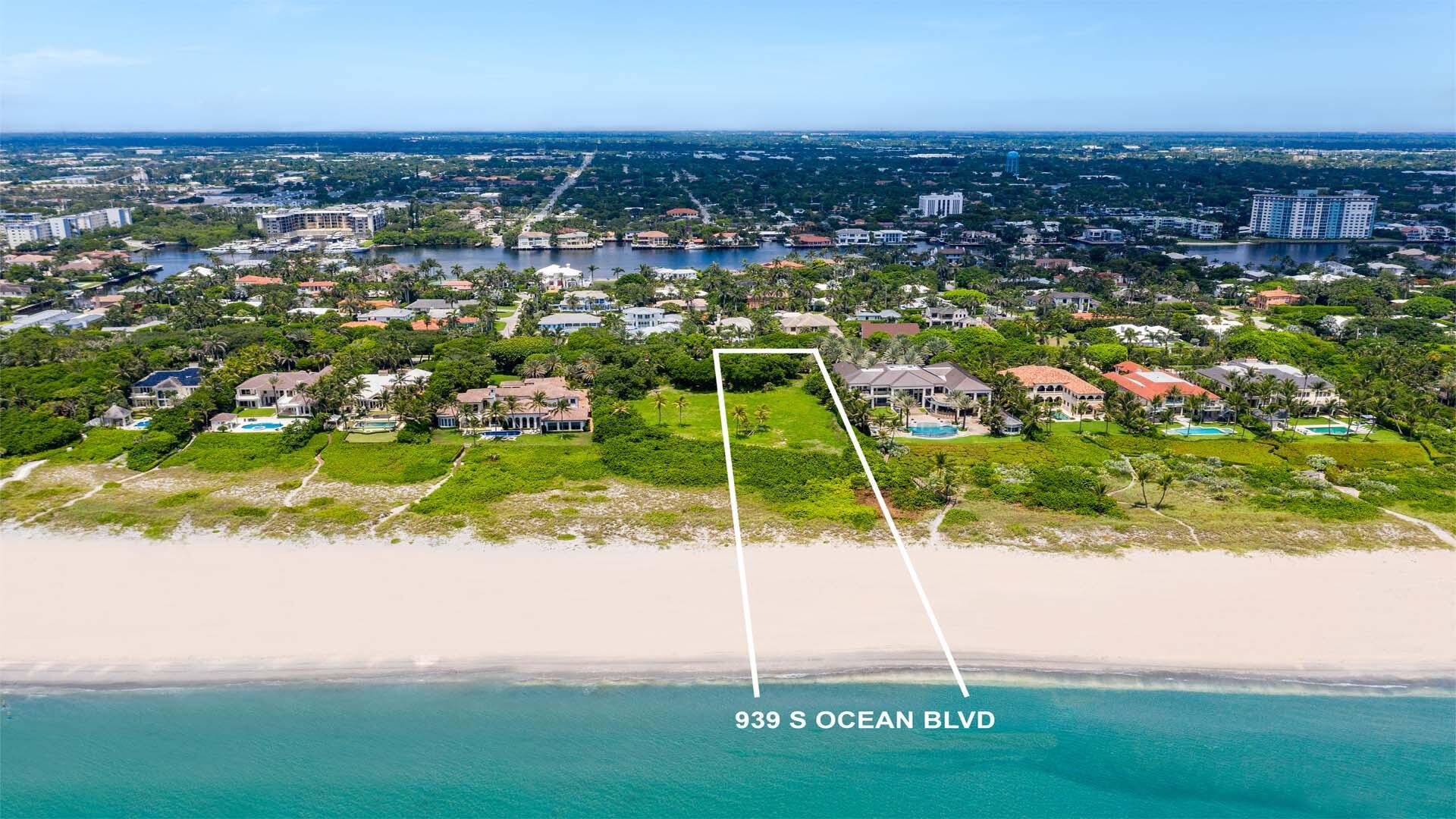 Oceanfront vacant parcel in East Delray Beach.