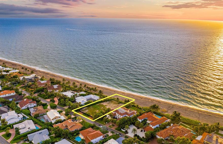 SPECTACULAR oceanfront lot available now with ready-to-build approved plans! Complete your beach front home using existing plans (12 month build process) or bring your own builder to create your custom built dream home. Buildable space can accommodate a 7,000+ sq ft of home on the 1/2 acre oceanfront lot. Enjoy 270 degrees of panoramic ocean views from your oceanfront backyard retreat and step directly onto the sand from your private beachfront backyard pathway. As one of the only buildable, cleared lots left in our area, this beach front lot is located in one of the highest sought after communities in northern Palm Beach County - Jupiter Inlet Colony - and lies on the south side of the world famous Jupiter Island. Quick closing and seller financing available for qualified buyers!