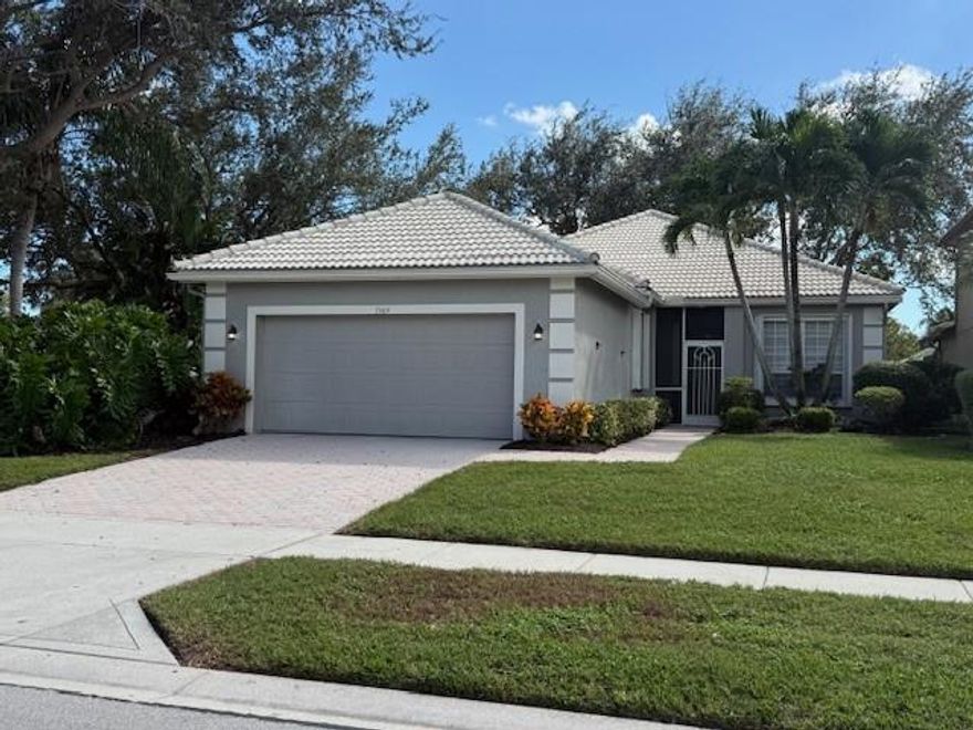 Beautiful resort-style living in this 3-bedroom, 2-bath (2 Car Garage) home in Polo Trace, an all-ages gated community. Bright open layout with spacious living area, granite kitchen, and stainless appliances. Primary suite features walk-in closet, soaking tub, and glass-enclosed shower. Generous sized additional bedrooms. Relax on the glass-enclosed patio w/ screens for fresh air! Home is next to beautiful green space w/gazebo. Enjoy resort style pool, tennis/pickleball courts, fitness center, and clubhouse with dining/bar & social events. Just minutes from downtown Delray Beach, dining, shopping and the beaches! (Includes $800 annually food & beverage allowance) Cable:Full Package w/ HBO, Showtime, Epic. DVR, 2 Add'l DVR HD Boxes, Blast Internet (500MB) w/WiFi Modem, ADT Alarm Monitoring