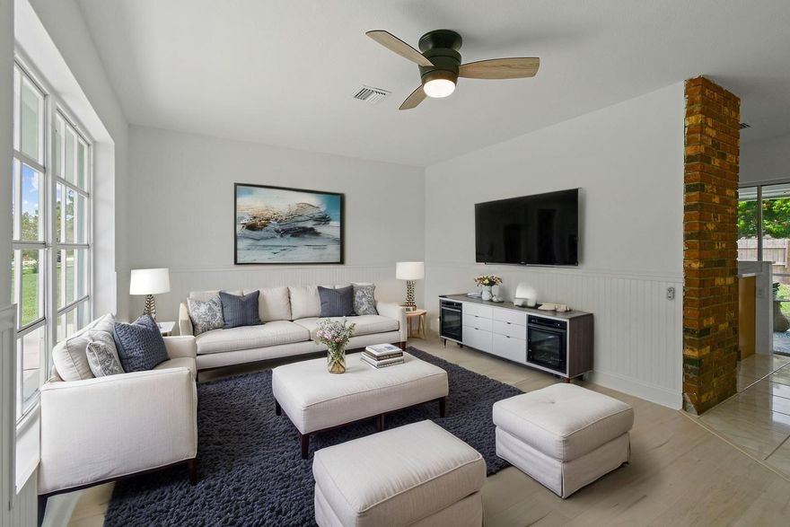 Charming  Home with Modern Updates! This beautifully updated 3-bedroom, 2-bath home is the perfect place to begin your home ownership journey. Step inside to find fresh flooring throughout and a stylish, updated kitchen featuring sleek countertops, and new appliances--ready for everyday living or entertaining.The open layout feels bright and welcoming, and the private backyard is perfect for relaxing, gardening, or entertaining. Patio sliders make indoor-outdoor living a breeze--ideal for laid-back weekends with friends and family. Conveniently located near schools, shopping, and major commuter routes, this move-in ready gem checks all the boxes for comfort, value, and location!