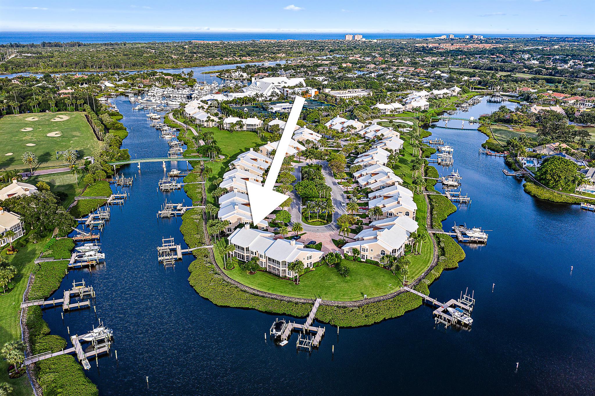 Fabulous rare opportunity to rent in Admirals Cove with expansive spectacular water views and dock. 2nd floor harbor home, 2 bedrooms+den, freshly painted, new carpeting in bedrooms includes private elevator. Enjoy the Admirals Cove platinum club lifestyle, 45 holes of golf, tennis and pickleball courts, resort pool, award winning fitness center, spa, salson and 5 dining venues with the additional purchase of a golf lessee membership. You will never want to leave!