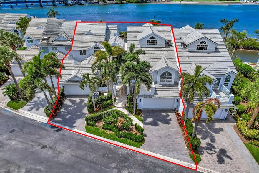 Located along 90 ft of pristine Intracoastal Waterway, this extraordinary 5,200+ sq ft residence is a one-of-a-kind gem in Jupiter, Florida. Masterfully combining two units into a single home, it showcases breathtaking views of the tropical blue waters and the iconic Jupiter Lighthouse, offering a serene escape. Located within a secure, manned gated community and just a short walk from the renowned 1000 North restaurant and the lively charm of Love Street. The home features six comfortable bedrooms, including two spacious master suites, four full bathrooms, and two half bathrooms. Two full kitchens, each with wine storage and a bar, make hosting gatherings effortless. Three distinct sitting areas, all with stunning water views. The property will be delivered fully furnished, including all professional grade gym equipment and a state-of-the-art medical breakthrough massage chair.