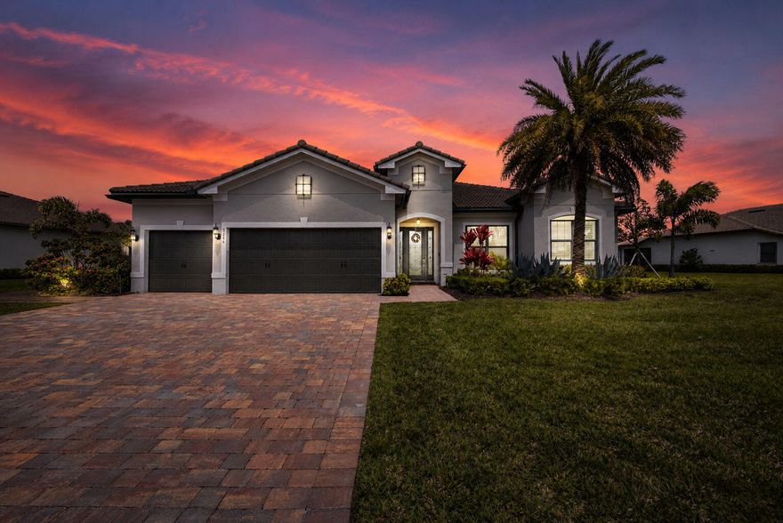 Discover Sophisticated Luxury & Effortless Indoor-Outdoor Living in this Open-Concept 4 Bed, 3 Bath + Office/Den Estate Home w/Salt-Water Heated Resort-Style Pool, 3-Car Garage & Expansive .37-Acre Lot. Ideally Located in the Prestigious Gated Community of Ancient Tree, Featuring Full Impact Windows & Doors & Full House Generator for Complete Peace of Mind.The Gourmet Kitchen is a Chef's Dream Complete w/Stainless Steel KitchenAid Appliances, a 5-Burner Gas Cooktop, Oversized Center Island, & Separate Wine Fridge/Beverage Bar.The Split Floor Plan offers Exceptional Privacy,Featuring a Luxurious Master Suite, 3 Guest Bedrooms, a Den/Office, & Convenient Cabana Bath. Spa-Inspired Master Bath w/Spacious Shower, Jacuzzi Tub, Dual Vanities, 2 Custom Walk-In Closets. Zero-Corner Sliding Glass.. Doors in Living Room Create Seamless Indoor/Outdoor Living & Lead to a Spacious Covered Lanai & Fully Equipped Summer Kitchen w/Gas Grill & 2 Refrigerators. Screened-In Heated Salt-Water Pool & Spa w/Sun Shelf. Expansive Patio w/ Fire Pit Creating the Ultimate Florida Lifestyle.  The Generously Sized Laundry Room w/Extensive Cabinetry, Quartz Counters, Island, Refrigerator, Sink & Elevated Samsung Washer & Gas Dryer.  3 Car Garage w/Epoxy Flooring & Custom Cabinetry.  Designed for Both Elegance & Comfort, this Residence Showcases Quality Craftsmanship, Tray Ceilings and Thoughtful Upgrades Throughout.   Enjoy Exceptional Resort-Style Amenities Including a Stunning Community Pool, Tennis & Pickleball Courts, Playground, Scenic Walking Trails, Covered Veranda & BBQ Grills—Perfect for Relaxation & Entertaining. Ideally Located Adjacent to the Public Sandhill Crane Golf Club, Featuring an 18-Hole Championship Course, The Nest Par 3 Course & Dining Options. Directly Across the Street, Residents Have the Unique Opportunity to Join PGA National's Estate Course as a Stand-Alone Membership or Enjoy Access to All 5 Championship Courses Through PGA National Membership. World-Class Golf, Shopping, Dining & Everyday Conveniences Are All Just Minutes Away.