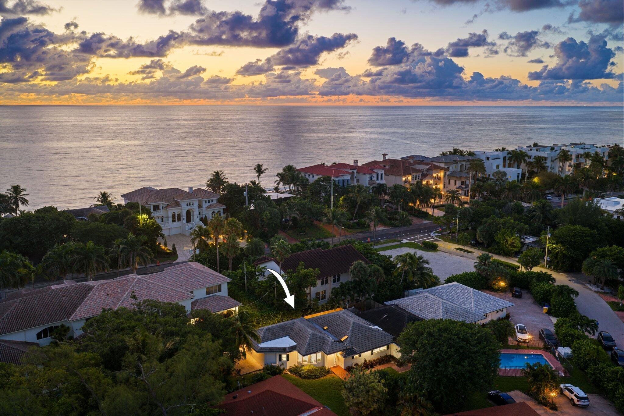 Introducing this stunning villa nestled in the heart of Highland Beach, where luxury seamlessly intertwines with tranquility. This updated coastal retreat showcases an exceptional layout that maximizes both space and natural light, while a short stroll down A1A leads you to your private beach access.Enjoy 3 spacious bedrooms with custom walk-in closets and 3 elegant bathrooms. Notable features include high ceilings, hurricane impact windows, and a modern chef's kitchen with premium appliances and granite countertops.Located just minutes from Boca Raton and Delray, you'll be surrounded by coastal parks, scenic walking trails, nature centers, upscale shopping, and gourmet dining.This investment opportunity has NO RENTAL RESTRICTIONS allowing for immediate cash flow!