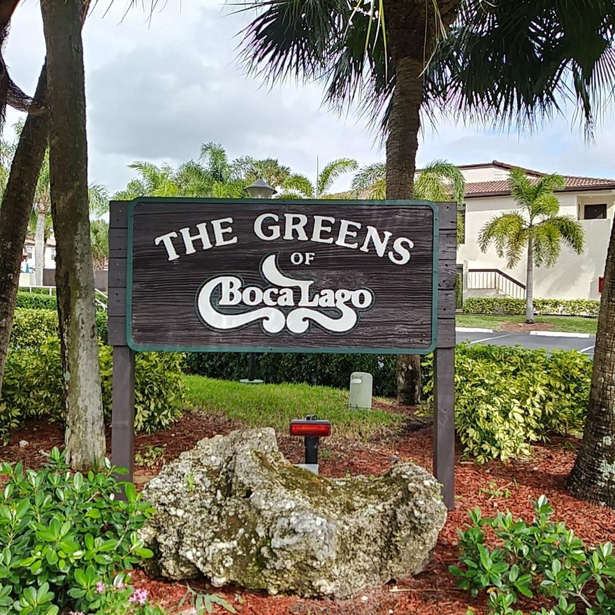 Greens of Boca Lago is one of the sought after communities of desirable West Boca Raton. This is a beautiful, gated, golf community with a guard on duty 24/7. This large and luxurious 2nd floor corner condo is perfectly situated within the community with gorgeous lake views. The peaceful glass enclosed terrace overlooking the lake makes an excellent sun room, reading room, relaxation room, etc. The unit is open & bright with plantation shutters throughout. Accordion hurricane shutters all around including patio. Can be rented FURNISHED or UNFURNISHED. Rent includes pest control & basic cable. Close to highways, shopping, entertainment, and an easy 20 minute drive to the beach. Per COA, this is a 55+ community, no pets.
