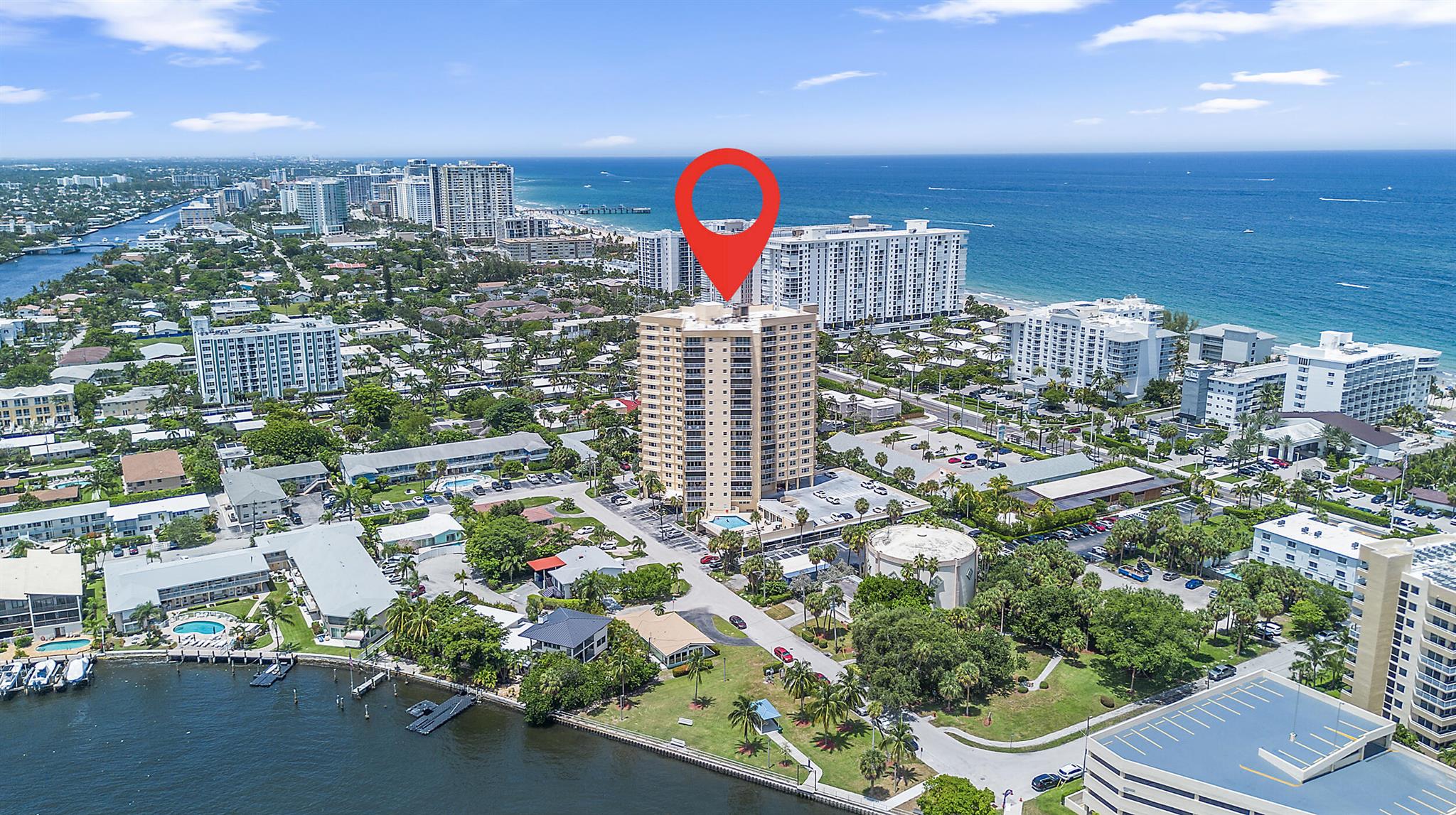 Amazing location just steps from the beach! Gorgeous unit, fully remodeled with porcelain floors throughout. Beautiful Calacatta porcelain bathrooms -- spacious shower in the master and bathtub with glass doors in the second bath. Stunning all-white kitchen with quartz countertops, white cabinetry, and stainless steel appliances. Impact Windows and Sliding Glass doors. Huge walk-in closet in the master bedroom. Great area for biking, running, or walking -- with beach paths and the intracoastal nearby. Building offers gym, recreation room, sauna, grills, and a heated pool. Close to shops, dining, and beach access.