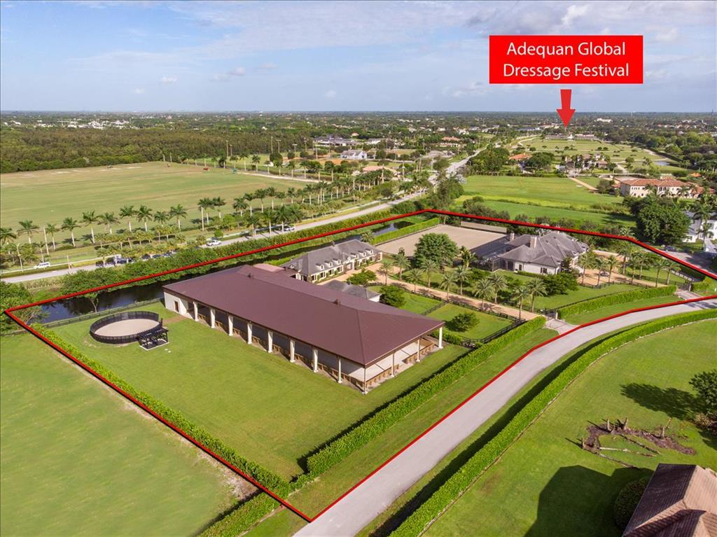 A remarkable 5.54-acre equestrian facility in the prestigious Wellington community, Southfields. Prime location next to GDF & WEF this property has been built and designed for top equestrians! The main house boasts a total of 6,370 square feet with 4 bedrooms + office, 4.1 bathrooms, and offers a combination of a functional layout with exceptional design! As you enter through the grand double doors, you will see every attention to detail has been met, from the entryway 300- gallon saltwater fish tank to the elegant marble flooring and upgraded fixtures throughout. The state-of-the-art kitchen is fit for a chef, complete with Wolf gas stove & oven, Miele fridge, freezer, wine fridge, and Bosch dishwasher. SEE MORE...