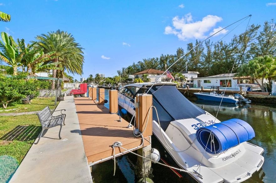 Presenting an exceptional waterfront opportunity in Pompano Beach, where breathtaking Intracoastal views set the stage for the perfect coastal lifestyle.
This expansive 6,000 Sq Ft lot offers incredible potential for developing your dream home, with direct, deep water access perfect for boating enthusiasts and seamless entry to the Intracoastal and ocean. The existing home provides a foundation, but the true allure lies in the prospect of building a bespoke architectural masterpiece tailored to your vision. With a newly upgraded 60-foot dock, seawall, and electrical systems, this property is designed for those who wish to fully embrace the vibrant Florida sun and sea. This AS IS offering allows you to shape luxury on your own terms. Secure your piece of waterfront paradise - Call today!