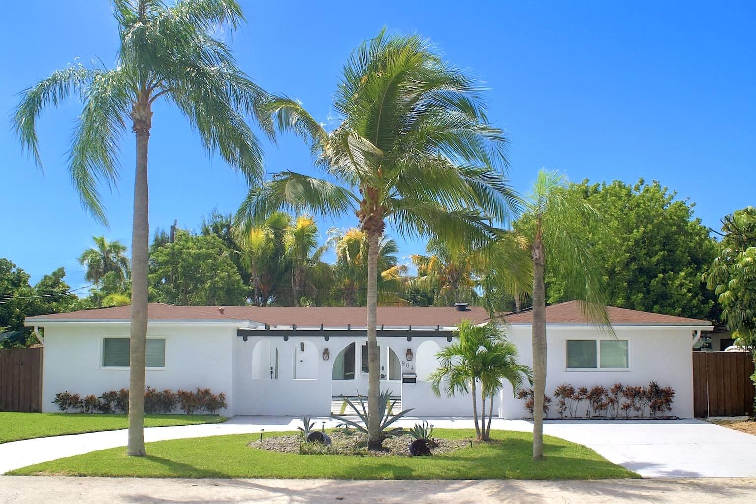 Welcome to this elegant Spanish-style pool home located in one of Deerfield Beach's most desirable neighborhoods--The Cove! This impeccable single-level residence offers the perfect blend of comfort, style, and functionality. Currently available for annual rental, the home features a spacious open-concept floor plan. At the heart of the home is a beautifully designed kitchen complete with custom cabinetry, custom lighting, a walk-in pantry, stainless steel appliances, quartz countertops, designer tile backsplash, and a large breakfast island with bar seating and a wine cooler, perfect for entertaining. This home features 3 spacious bedrooms, 2 full bathrooms with a Florida room opening to the backyard. Enjoy your private saltwater pool