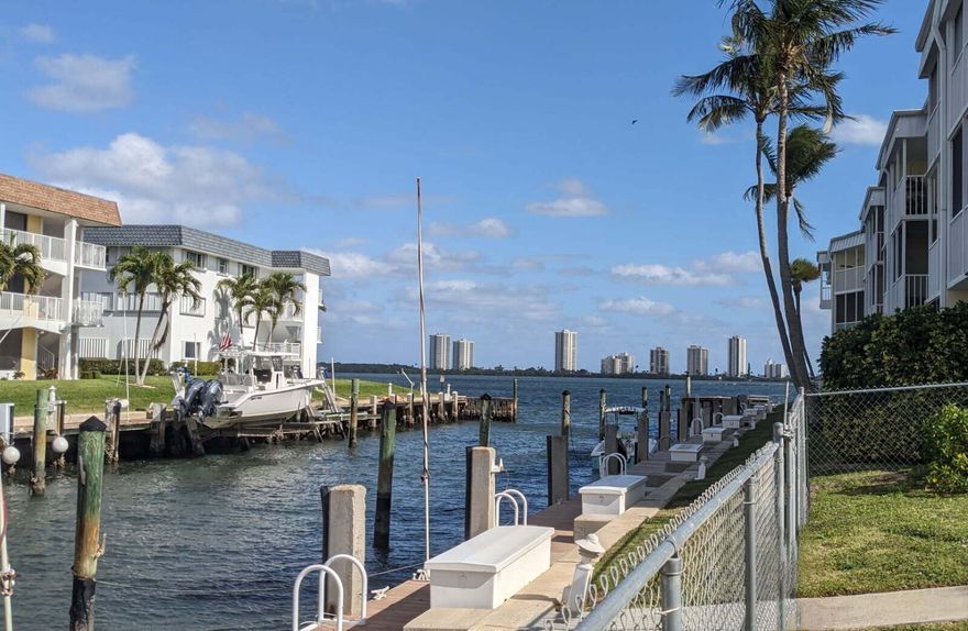 Only 149,999 for a 1 bedroom, 1 bath unit on the water, Lake Colony, in quint North Palm Beach. Park your boat steps away from your unit...when dock space is available for just $2. per foot!  Direct intercostal access.  This 55 plus community has a low HOA which covers pool, pest control, parking lot, lawn maintenance and reserves.  NEW stove and refrigerator,   Come see this charming unit and see for yourself.