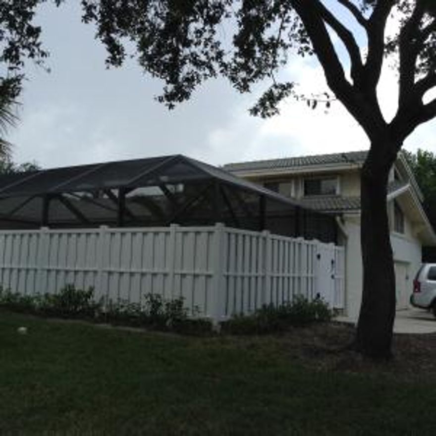 Great floor plan in this 3 bedroom 3 bath townhouse with one car garage. Large patio with full screen enclosure and accordian hurricane shutters. This is a must see property with new upgrades. Brand new kitchen with new granite counters, new appliances and new cabinets. New kitchen electrical outlets installed for above cabinet and under cabinet lighting. Tile and wood flooring in living areas and bedrooms. New vanities in bathrooms.