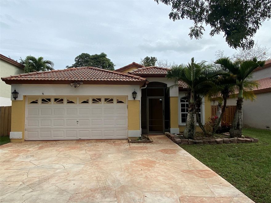 Highest and Best offers are due by 2/13/2024 at 12:00pm MST. Located in the beautiful gated community of Waters Edge in Winston Park. This 3Bedroom, 2 bathroom single family home is located in is a wonderful community on a very quite street. The community surrounds a large lake that's perfect for fishing. The home features tile and laminate flooring throughout, volume ceilings and a large backyard. HOA is only $159 a mos & includes front lawn mowing, guard gate, Clubhouse, community pool and tennis court. The back yard has lots of room to host and entertain family & friends. The home is located near Top Rated Schools, The Promenade of Coconut Creek, Tradewinds Park, Butterfly World, Seminole Casino, new Harrah's Casino, Sawgrass Expy and more. See broker remarks for submitting offer