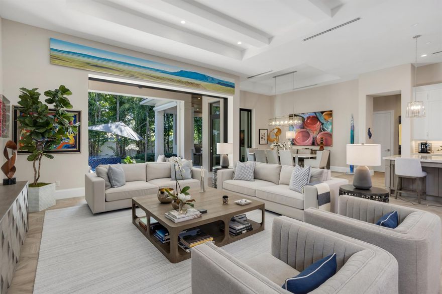 This coastal-contemporary residence, built in 2020, epitomizes refined elegance, with exceptional finishes that create a curated stylish look of modern ease in the neutral-tone decor accentuated by large-format porcelain floors. In Delray Beach's Lake Ida neighborhood, this residence features an open layout/split-bedroom plan. Two loggias overlook the pool and spa set within beautiful landscaping. Please see ''More'' for Disclaimer