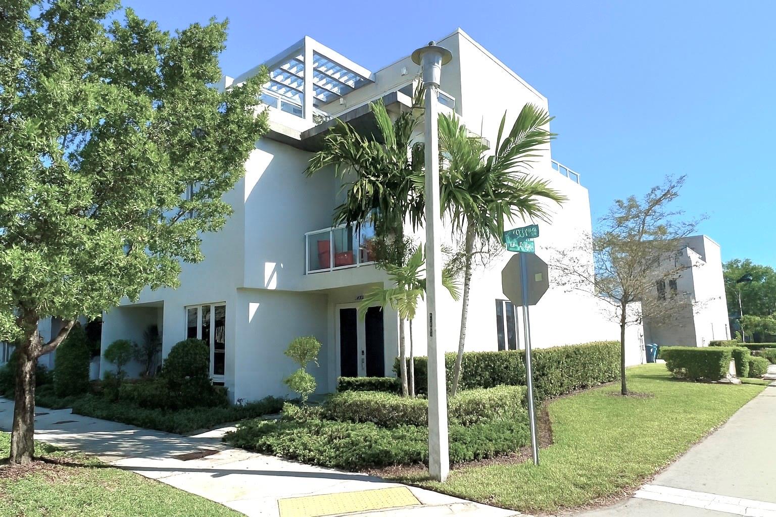 Gorgeous 4-bedroom, 3.5-bath, corner three-story townhouse in Landmark Doral. Features include 1 bed and 1 bath on the first floor, a spacious roof top terrace with summer kitchen and mini fridge, 1-car garage plus 2 extra driveway spaces, Enjoy the luxury clubhouse with resort-style amenities, all located near A+ schools. Stylish and modern living at its best!
