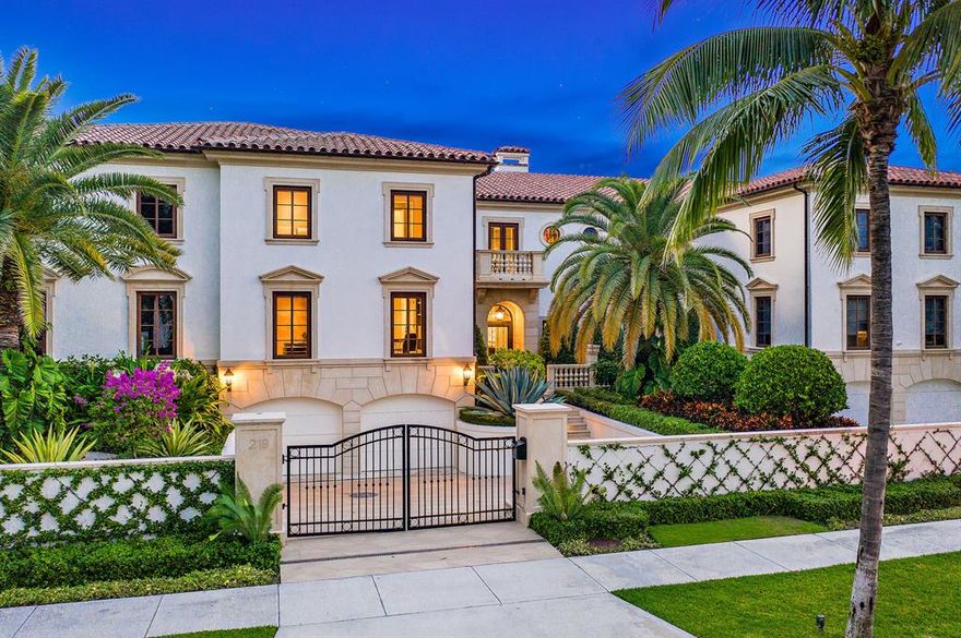 New designer furnished townhome at Palazzo Villas. Center of Town; walk to shops, restaurants & beach. Custom designed and furnished by Marc Michaels this rare find features 4 bedrooms, 5.1 baths, large entertaining spaces, & high ceilings. Sumptuous master suite with spectacular baths & dressing rooms. Private heated pool & spa summer kitchen w/gas grill & covered loggia, 2 car garage, elevator, generator & Savant smart home automation. Turnkey, ready for occupancy.