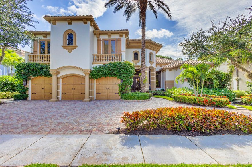 Situated on the prestigious Via Quantera in Palm Beach Gardens this meticulously updated home is a true masterpiece for the discerning buyer with a profound appreciation for contemporary aesthetics. 
Open-concept living area is a stunning showcase with quality wood built-ins, artwork, provides an ideal setting for entertaining guests or simply relaxing in style. The outdoor living spaces are equally remarkable, with a well-thought-out landscaped backyard that offers privacy in a peaceful setting.  A sparkling pool invites you to take a refreshing dip or just relax in the heated spa, while a stylish patio provides the perfect space for outdoor entertaining with built-in summer kitchen. GOLF MEMBERSHIP The exterior of the property displays timeless elegance, featuring clean lines, symmetrical patterns, and striking architectural elements. From the moment you approach the property, you're greeted by a sense of grandeur and sophistication.
 
Step through the front door, and you'll be captivated by the flawless attention to detail and the seamless blend of classic charm with modern refinement. The interior spaces have been thoughtfully designed and exquisitely appointed to create an atmosphere that is both inviting and awe-inspiring.
 
The open-concept living area is a stunning showcase with quality designer built-ins and architectural appointments provides an ideal setting for entertaining guests or simply relaxing in style.
 
The gourmet kitchen is a chef's delight, featuring state-of-the-art appliances, custom cabinetry with a striking countertop. Every aspect of the kitchen has been meticulously crafted to not only provide functionality but also serve as a visual masterpiece in its own right.
 
The centerpiece of the living area is the bar which features mesmerizing lights behind the natural stone quartzite. This creative lighting arrangement adds a touch of glamour and creates an ambiance that is both alluring and visually striking. The lights bring out the natural beauty and depth of the quartzite, making it a captivating focal point. The wet bar is equipped with an ice maker, beverage cooler, and wine cooler, ensuring that all refreshments are readily available. Whether it's crafting a refreshing cocktail or accessing your favorite chilled beverages, this well-appointed bar area offers convenience and elegance.
 
The bedrooms offer a serene retreat, with luxurious finishes, plush carpets, and ample natural light. The master suite, in particular, is a sanctuary of tranquility, featuring a private en-suite bathroom that showcases opulent fixtures, a spa-like soaking tub, and a spacious walk-in shower with unique doors. 
 
The outdoor living spaces are equally remarkable, with a well-thought-out landscaped backyard that offers privacy in a peaceful setting.  Enjoy the best in outdoor entertaining with built-in summer kitchen over looking a heated pool and spa. 

Furniture included: Dining room table and chairs, family room, kitchen bar stools, loft area, two second floor guest bedrooms. All outdoor furniture, game room furniture and games and 11 TVS.  

GOLF MEMBERSHIP