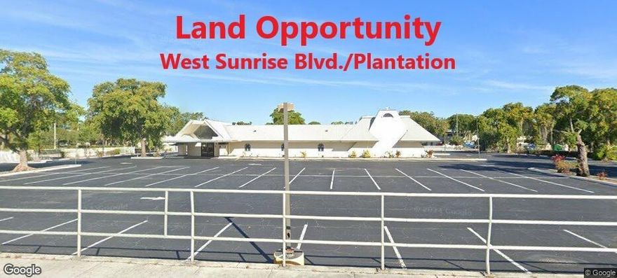Unlock endless business opportunities with this premium 1.75 acre commercial land that is strategically located on West Sunrise Boulevard in Plantation, Florida. Perfect for residential new construction, development projects, industrial use, and retail. Call today to discuss your goals and vision for the property. The property is on West Sunrise Blvd., close to the Turnpike and 441. Call today!