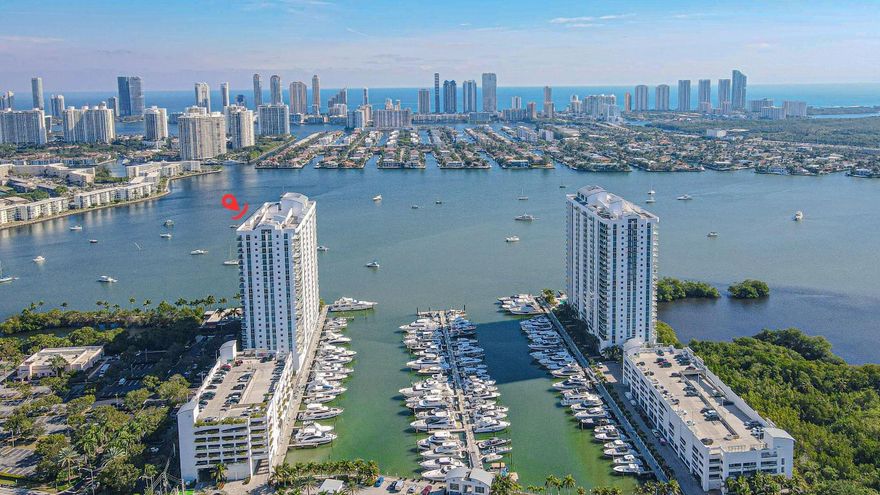 Experience elevated luxury at Marina Palms! This 23rd-floor condo offers 2 bedrooms, 3 bathrooms, a versatile den, and tile floors throughout. The modern kitchen features Wolf appliances, custom closets provide ample storage, and breathtaking north-facing views complete the home. It also includes a laundry room. Residents enjoy valet parking, 24-hour concierge service, a premier marina, and world-class amenities designed for comfort and enjoyment. This isn't just a residence; it's a luxurious lifestyle!!!!