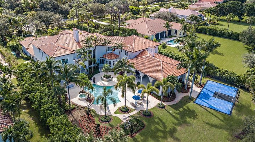 Gorgeous custom estate perfectly situated on 1.3 acres.This home offers over 10,300sqft of living space, 6 bedrooms(each w/ an ensuite bath), a state of the art gym, theatre & 2 media/game rooms.The home offers spectacular views of the lush outdoors from most rooms.Tons of natural lighting, high ceilings, and large windows throughout.Huge renovated kitchen w/Thermador stove, double oven & 2 walk-in pantries.The Master Suite offers a sitting area & balcony along w/his&her baths & a steam shower.Additional features include:his&her offices, upstairs loft area, Lutron light system, temp controlled wine cellar & resort style pool w/extensive covered loggia.The exterior also offers a summer kitchen, fire pit /fireplace & sports court. 4.5 car garage.Impact glass throughout.Whole house generator.