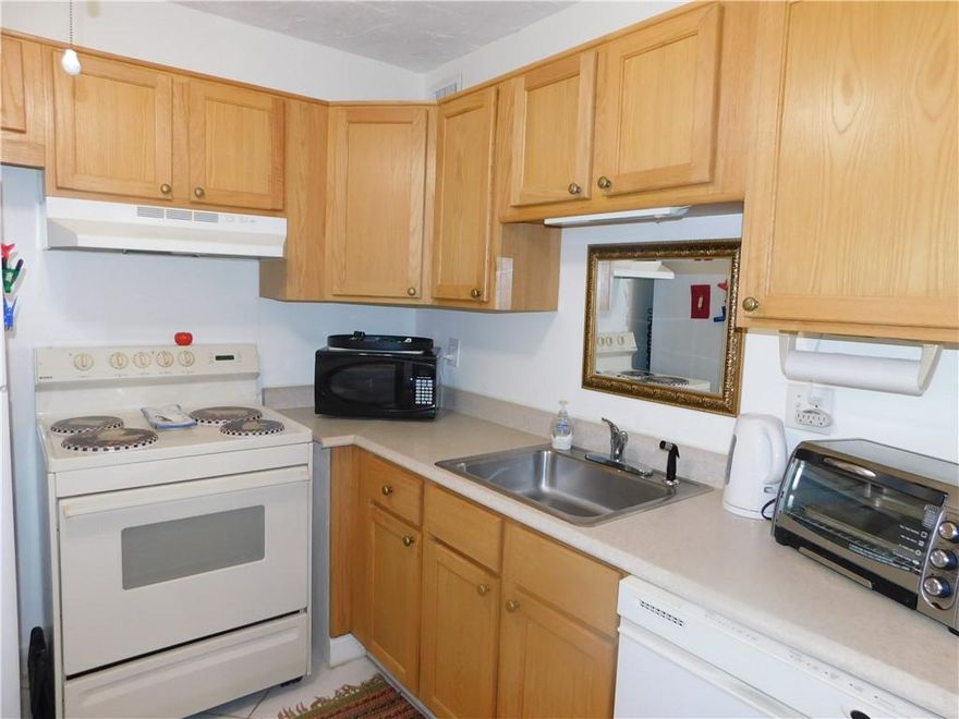 First floor unit in gated community. Tile flooring throughout, newer AC, very spacious bedroom with a lot of closet space. Active community with pool, tennis, shuffleboard and BBQ.  Close to transportation and shopping.