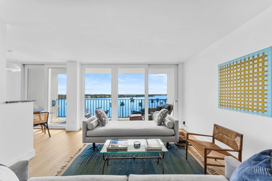 Experience panoramic views from one of the most prestigious stretches of South Flagler Drive. 
Perfectly positioned in the desirable, Rapallo North building. 
This newly renovated residence, captures breathtaking sunrises over the Intracoastal Waterway, Ocean and iconic Palm Beach Island.

Professionally designed, 1 Bedroom, 1.5 Bathroom condominium, has been completely renovated from ceiling to floor with a bright and fresh aesthetic. 
The expanded primary bath is a retreat. 
Featuring a luxury, glass enclosed shower and freestanding, soaking tub. 
Prime-grade wood flooring flows seamlessly throughout, complemented by custom cabinetry, high-end appliances, designer fixtures, and a spacious walk-in closet. Step onto the expansive covered terrace and enjoy endless water views with no obstructions. 
The perfect setting for morning coffee or evening relaxation.

Additional features include:
Hurricane impact windows and doors throughout
East-facing exposure for optimal natural light
Custom finishes and thoughtful upgrades throughout

The Rapallo North offers 24-hour concierge service, a waterfront pool, and fitness center. 

Ideally located along the most desirable portion of Flagler Drive, residents enjoy walking and biking along the Intracoastal, with 
Palm Beach Island and pristine beaches just steps away.

Minutes to Worth Avenue, the Norton Museum, 
Hive Collective galleries, Premier shopping and dining.
Less than 10 minutes to Palm Beach International Airport. 

A rare opportunity to own a fully renovated, move in ready waterfront residence, in one of West Palm Beach's most sought-after locations.