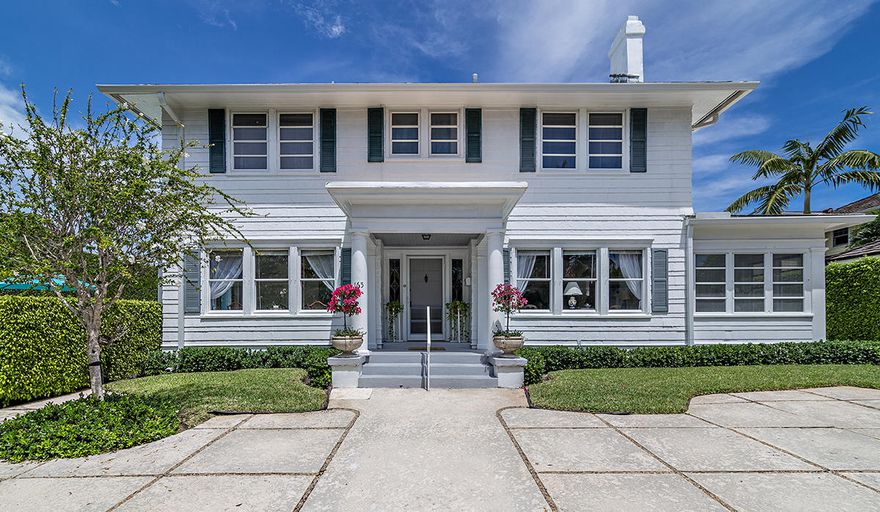 First time on market since 1944! This charming, 5BR/4.1Ba Colonial home is perfectly situated on a large 12,250 SF lot located on the ocean block of highly desirable, in-town street. Meticulously maintained with many original details, the property includes a large, sun-filled yard with private, over-sized pool, wonderful fruit trees and beach access.