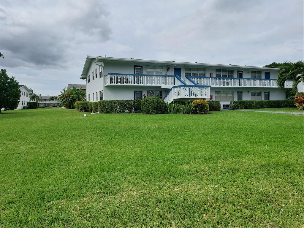 This unit is located close to the East gate for easy access. It is a first floor corner unit with lots of light and windows. Century Village has multiple amenities and an active adult lifestyle for persons over 55. There is a short walk to the community pool. The clubhouse has a heated pool, sauna, work out fitness center, theater, and bus service to local shopping, medical facilities etc. There are a few repairs that are being done and will be completed prior to occupancy.